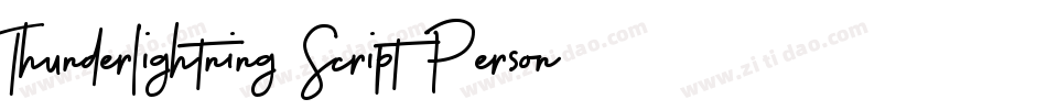 Thunderlightning Script Personal Use字体转换
